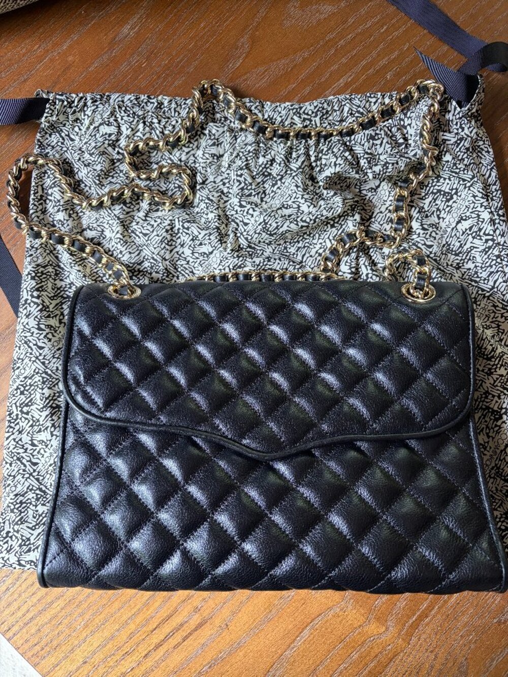 NWT Rebecca Minkoff Black Quilted Leather Bag